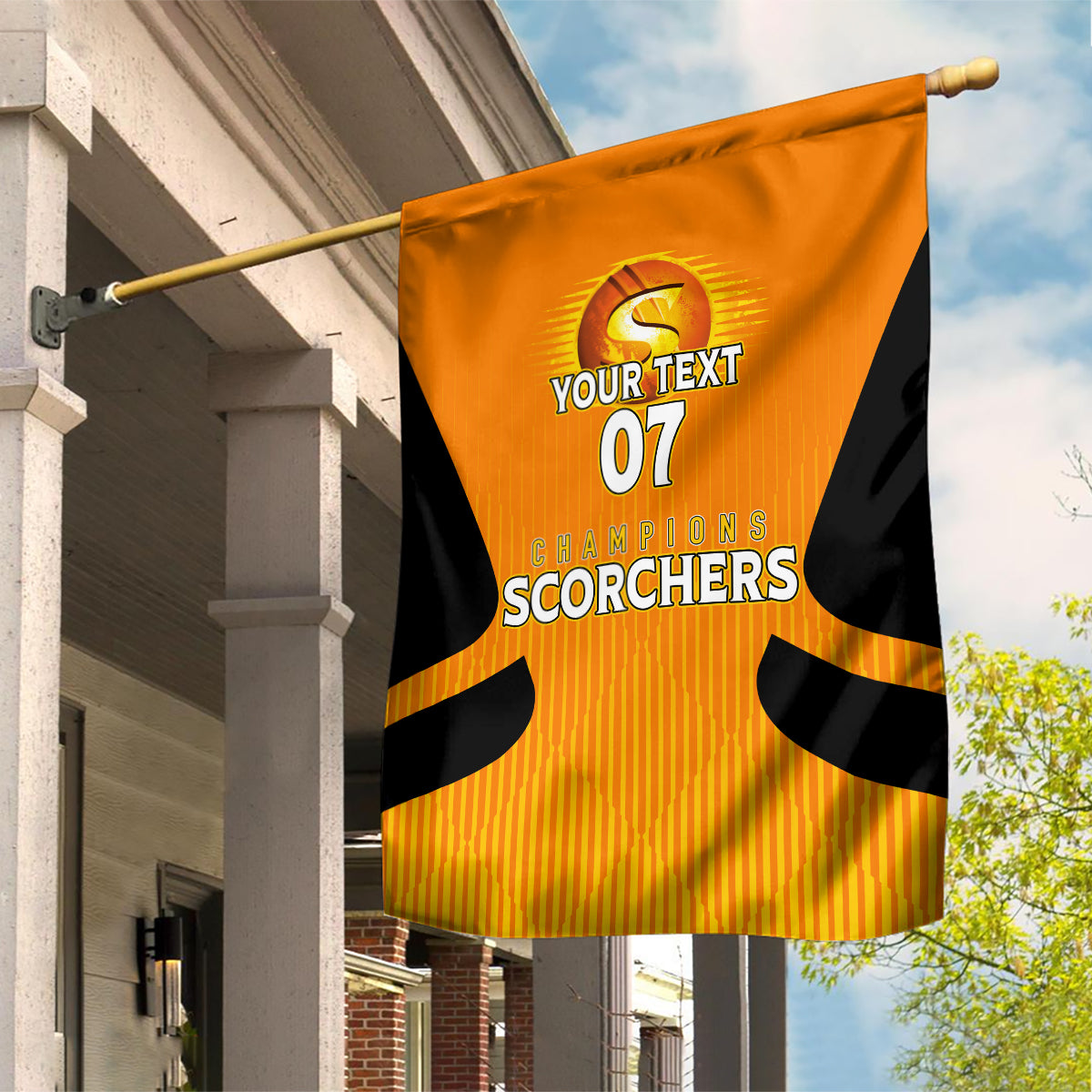 Custom Scorchers Cricket Champions 2023 Garden Flag Made Tough - Vibe Hoodie Shop