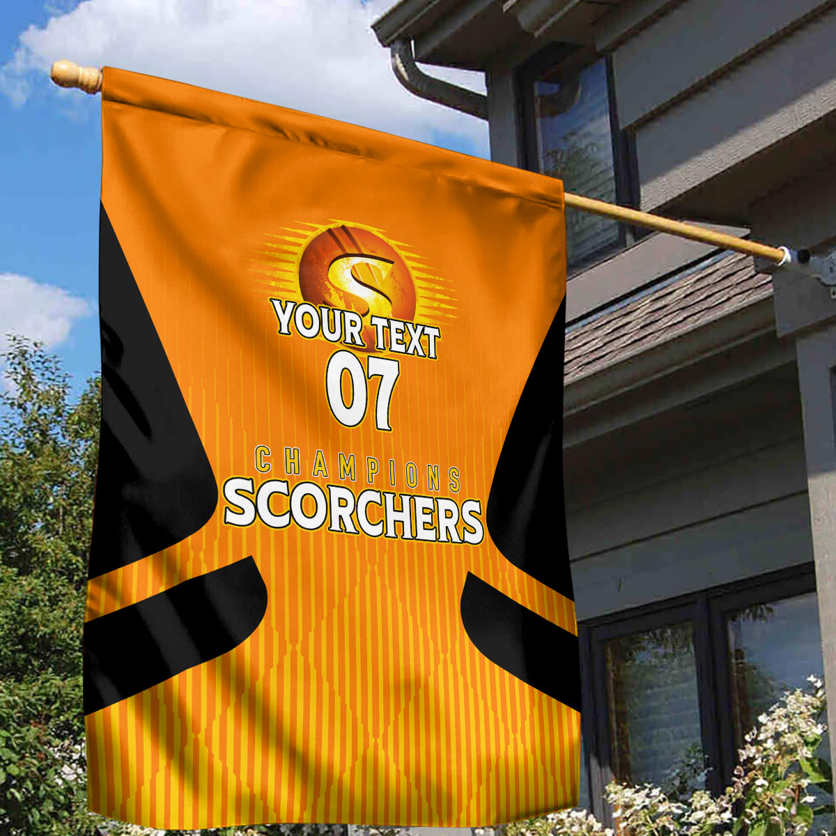 Custom Scorchers Cricket Champions 2023 Garden Flag Made Tough - Vibe Hoodie Shop