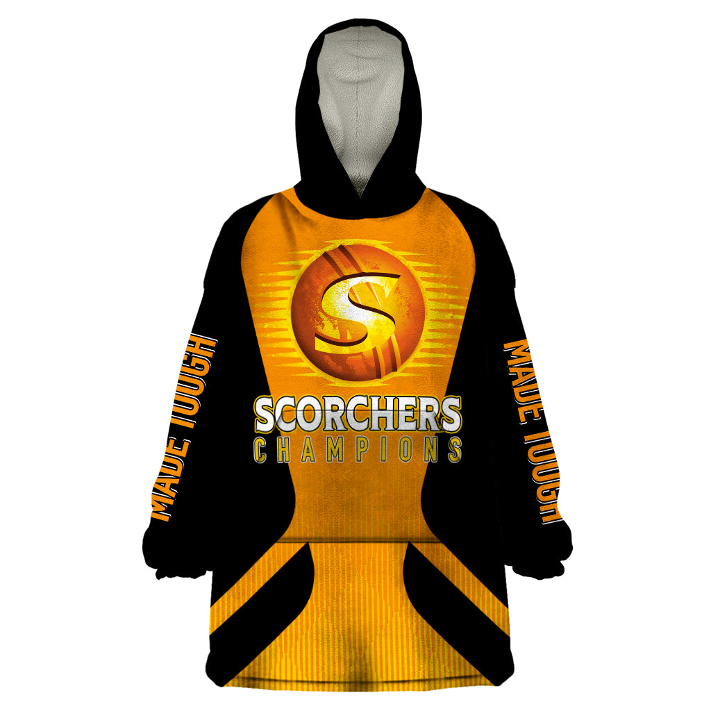 Custom Scorchers Cricket Champions 2023 Wearable Blanket Hoodie Made Tough - Vibe Hoodie Shop