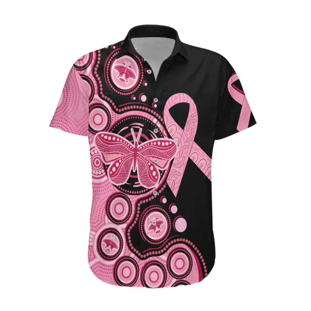 Australia Indigenous Hawaiian Shirt Breast Cancer Ribbon Butterfly Aboriginal Arts - Vibe Hoodie Shop