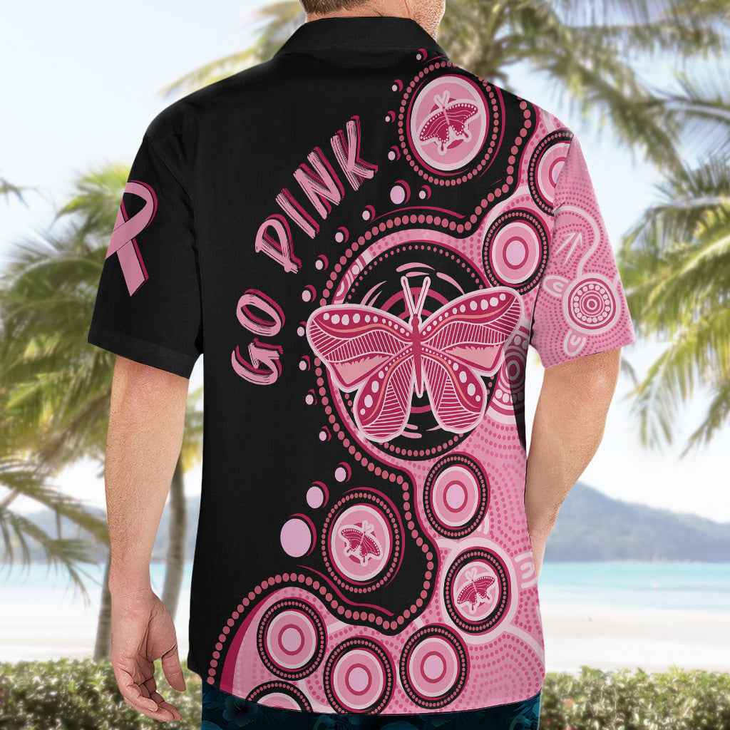 Australia Indigenous Hawaiian Shirt Breast Cancer Ribbon Butterfly Aboriginal Arts - Vibe Hoodie Shop