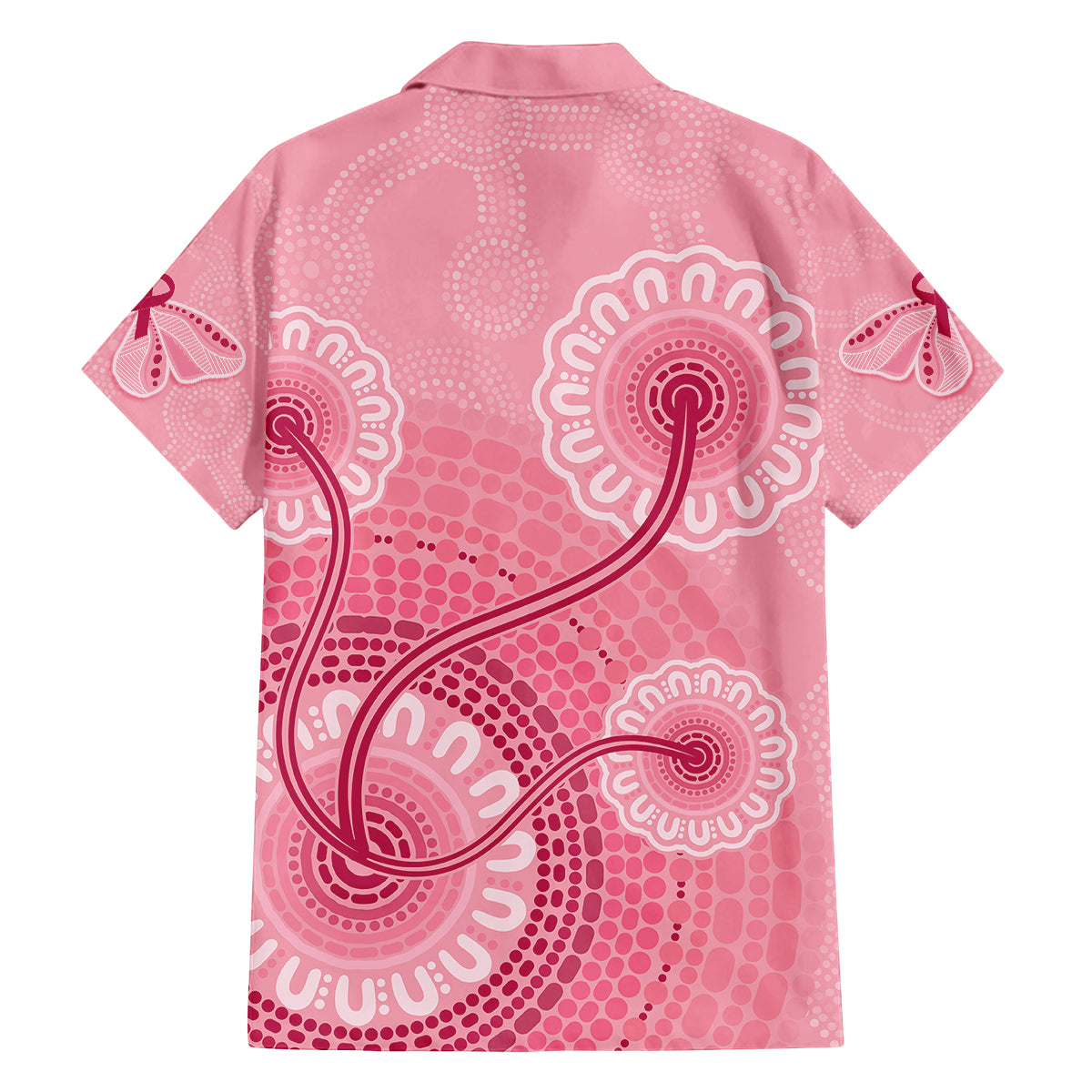 australia-indigenous-family-matching-long-sleeve-bodycon-dress-and-hawaiian-shirt-breast-cancer-ribbon-aboriginal-art-pink