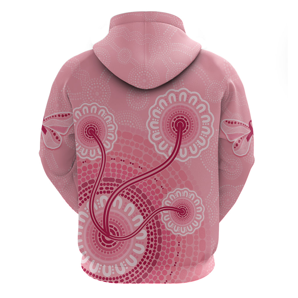 Australia Indigenous Hoodie Breast Cancer Ribbon Aboriginal Art - Pink LT7 - Vibe Hoodie Shop