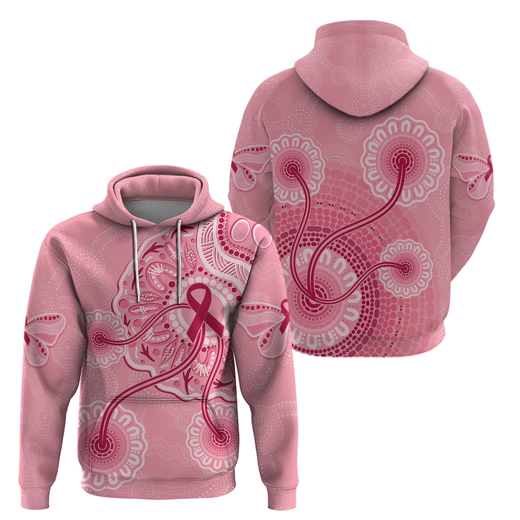 Australia Indigenous Hoodie Breast Cancer Ribbon Aboriginal Art - Pink LT7 - Vibe Hoodie Shop