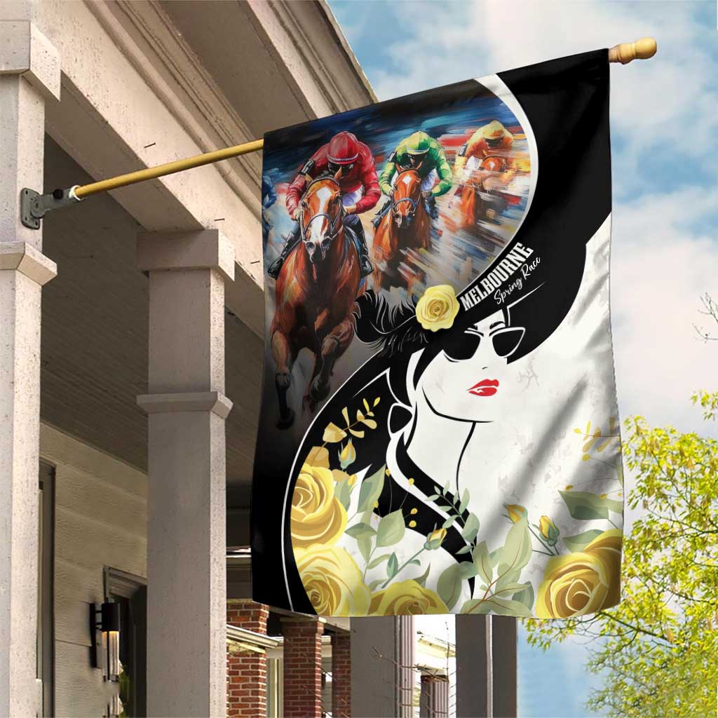 Melbourne Horse Racing Garden Flag Derby Day - Vibe Hoodie Shop