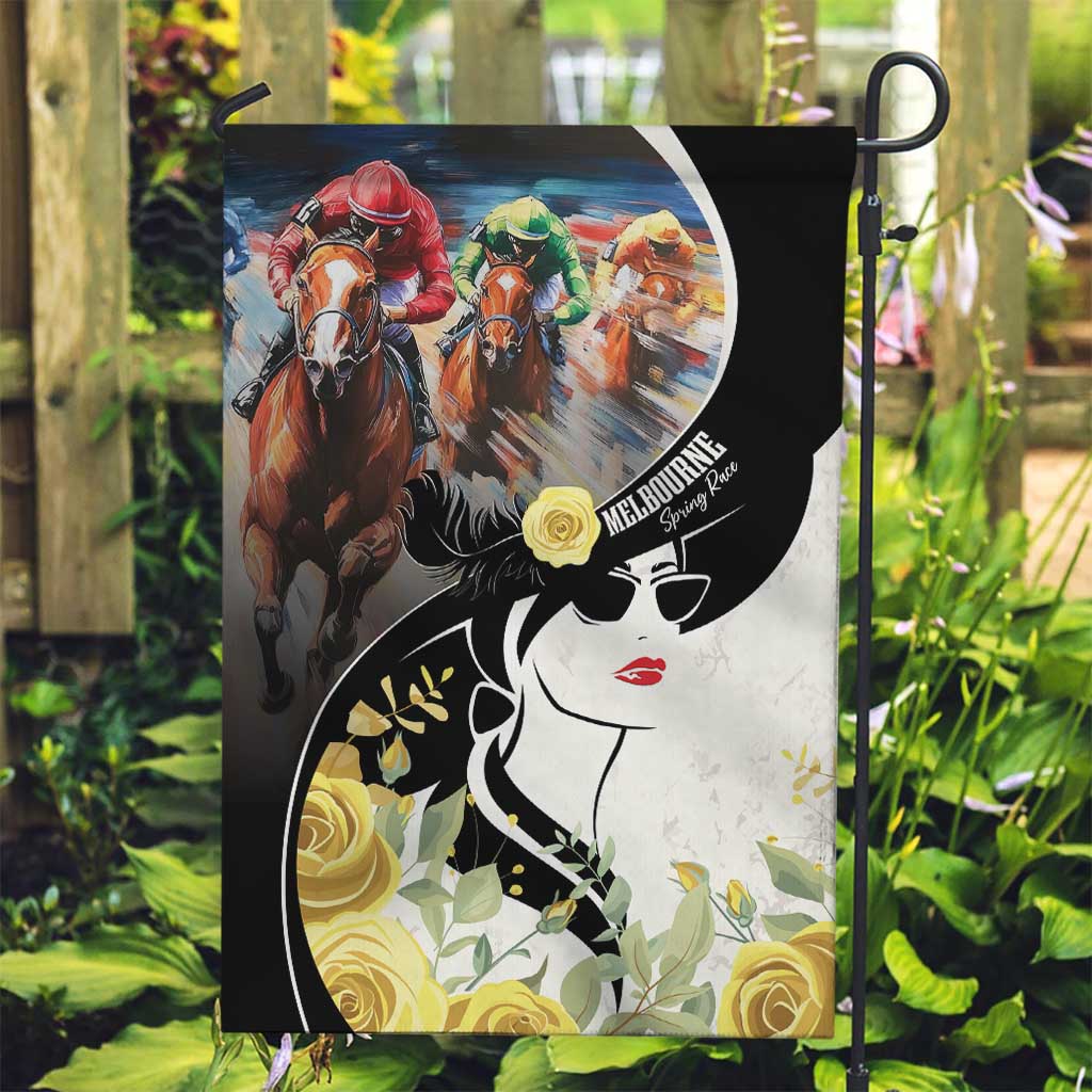 Melbourne Horse Racing Garden Flag Derby Day - Vibe Hoodie Shop