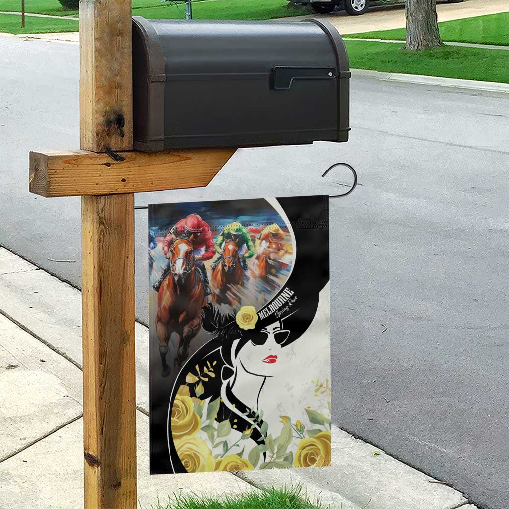 Melbourne Horse Racing Garden Flag Derby Day - Vibe Hoodie Shop