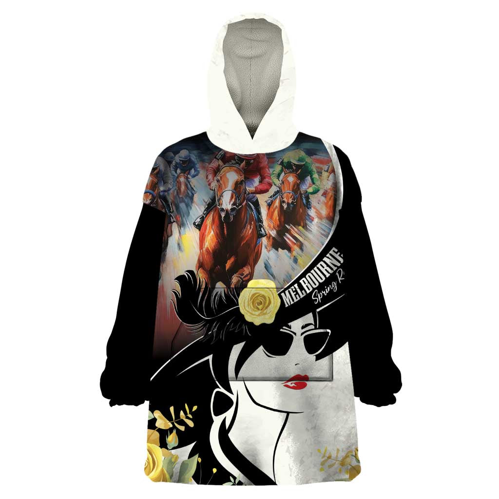 Melbourne Horse Racing Wearable Blanket Hoodie Derby Day - Vibe Hoodie Shop