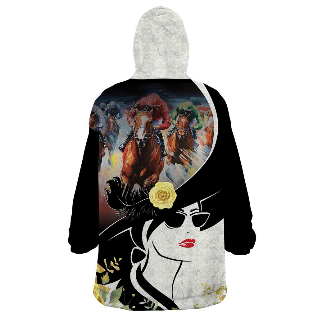 Melbourne Horse Racing Wearable Blanket Hoodie Derby Day - Vibe Hoodie Shop