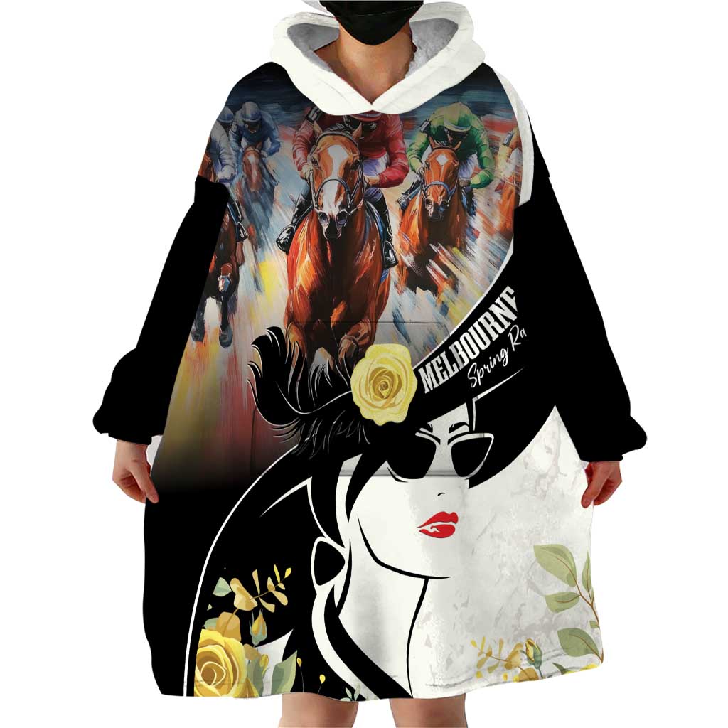 Melbourne Horse Racing Wearable Blanket Hoodie Derby Day - Vibe Hoodie Shop