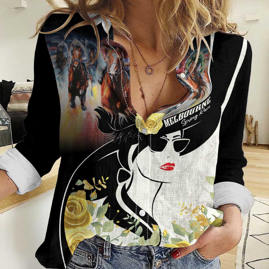 Melbourne Horse Racing Women Casual Shirt Derby Day - Vibe Hoodie Shop