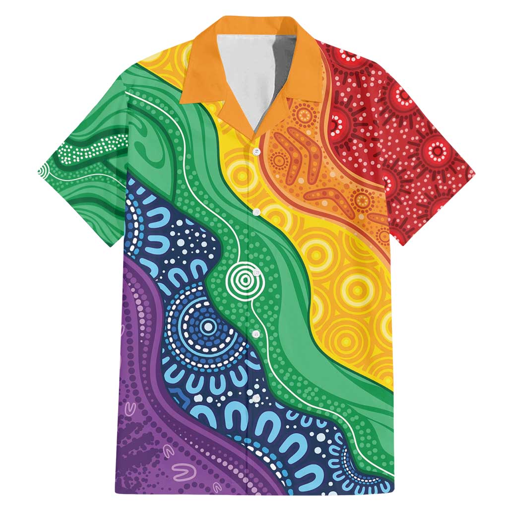 Australia First Nation LGBTQ+ Family Matching Mermaid Dress and Hawaiian Shirt Aboriginal Rainbow Flag