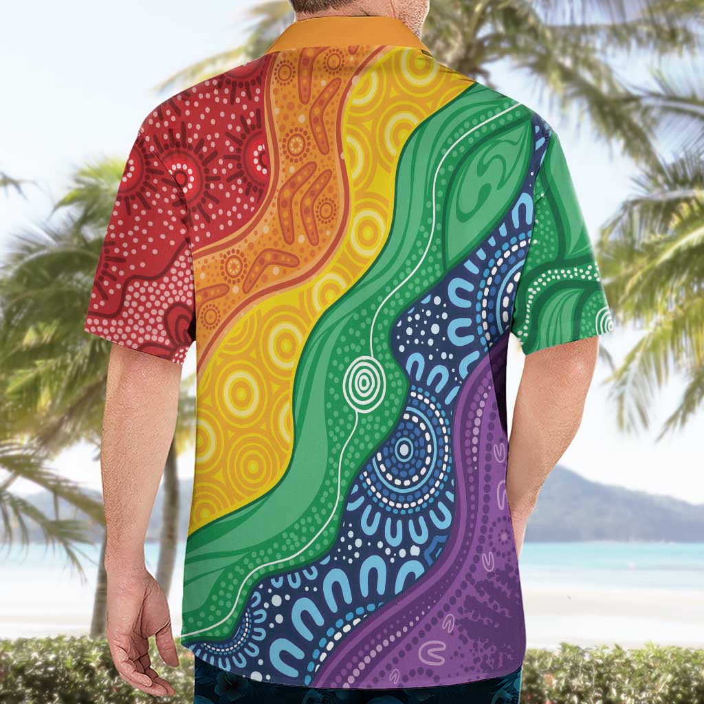 Australia First Nation LGBTQ+ Hawaiian Shirt Aboriginal Rainbow Flag - Vibe Hoodie Shop