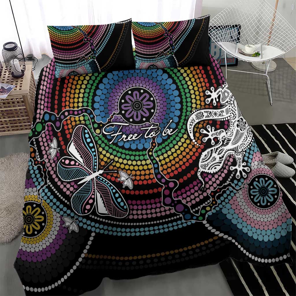 Sydney Pride Aboriginal Bedding Set Free To Be - Vibe Hoodie Shop