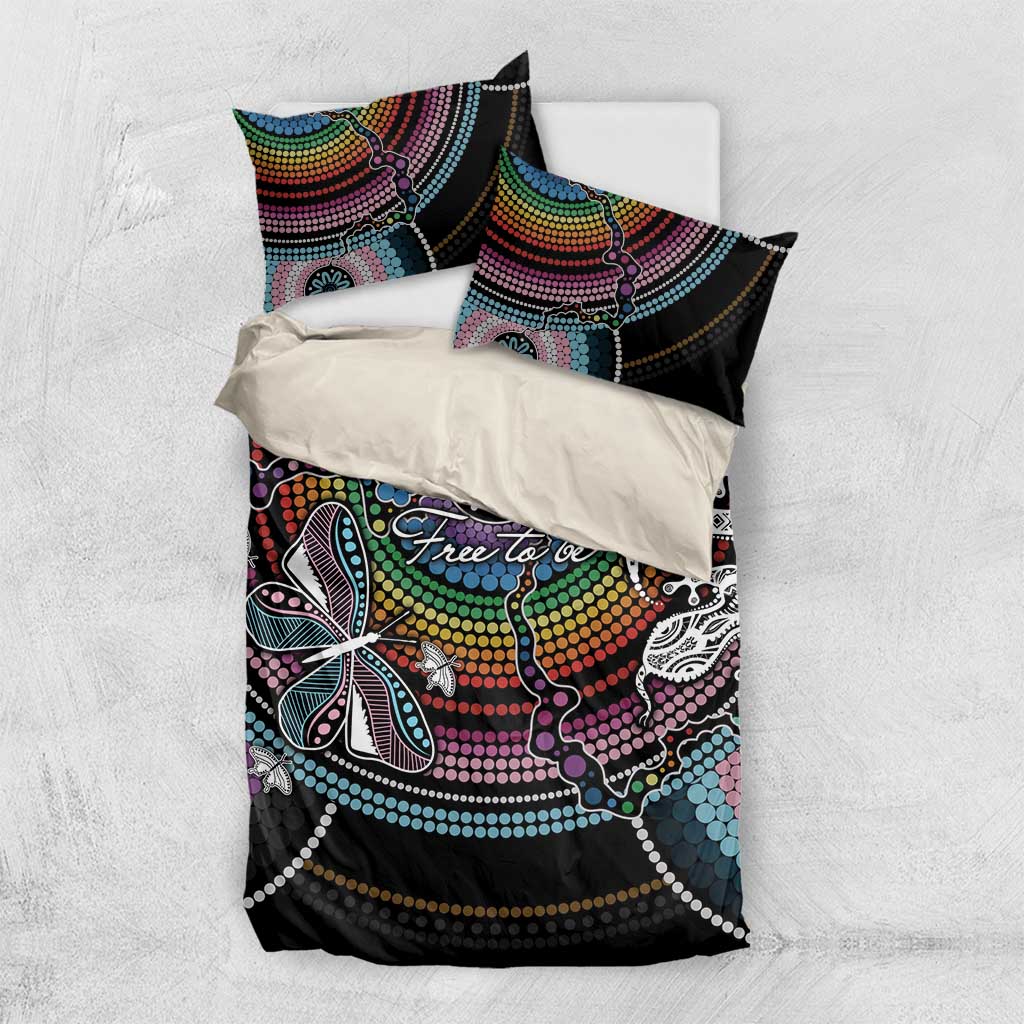 Sydney Pride Aboriginal Bedding Set Free To Be - Vibe Hoodie Shop