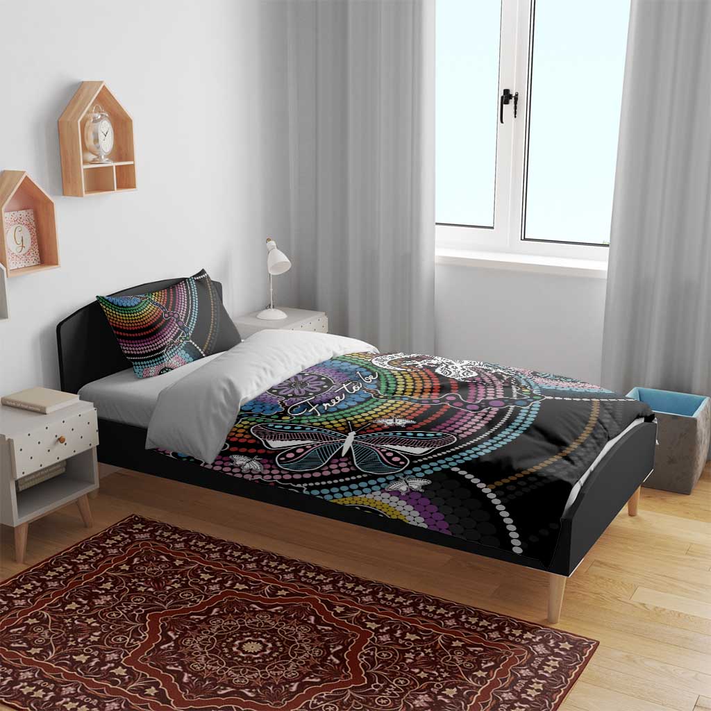 Sydney Pride Aboriginal Bedding Set Free To Be - Vibe Hoodie Shop