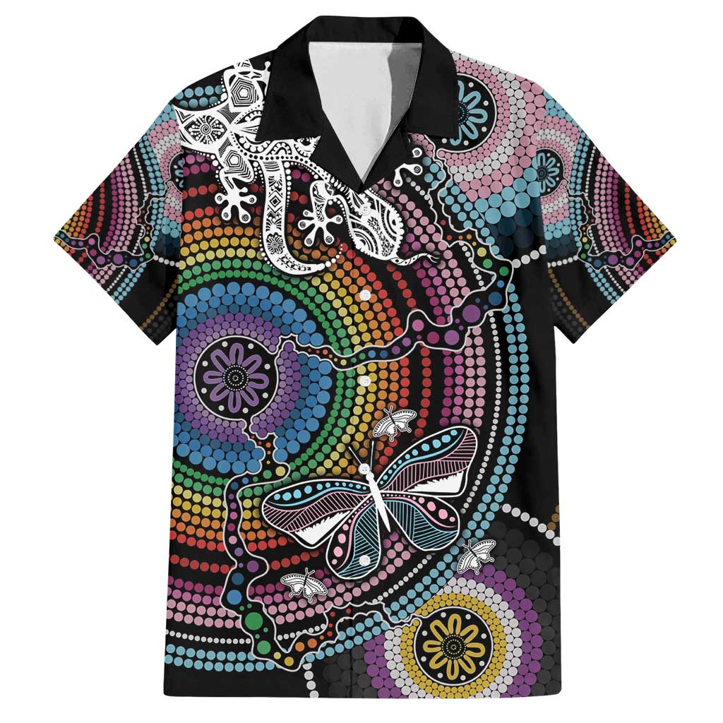 Sydney Pride Aboriginal Family Matching Long Sleeve Bodycon Dress and Hawaiian Shirt Free To Be