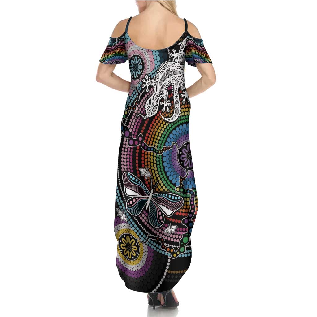 Sydney Pride Aboriginal Family Matching Summer Maxi Dress and Hawaiian Shirt Free To Be