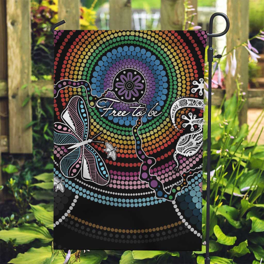 Sydney Pride Aboriginal Garden Flag Free To Be - Vibe Hoodie Shop