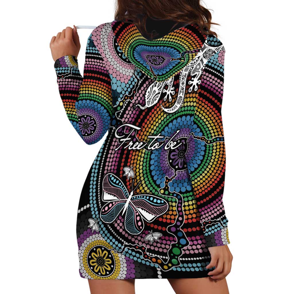 Sydney Pride Aboriginal Hoodie Dress Free To Be - Vibe Hoodie Shop