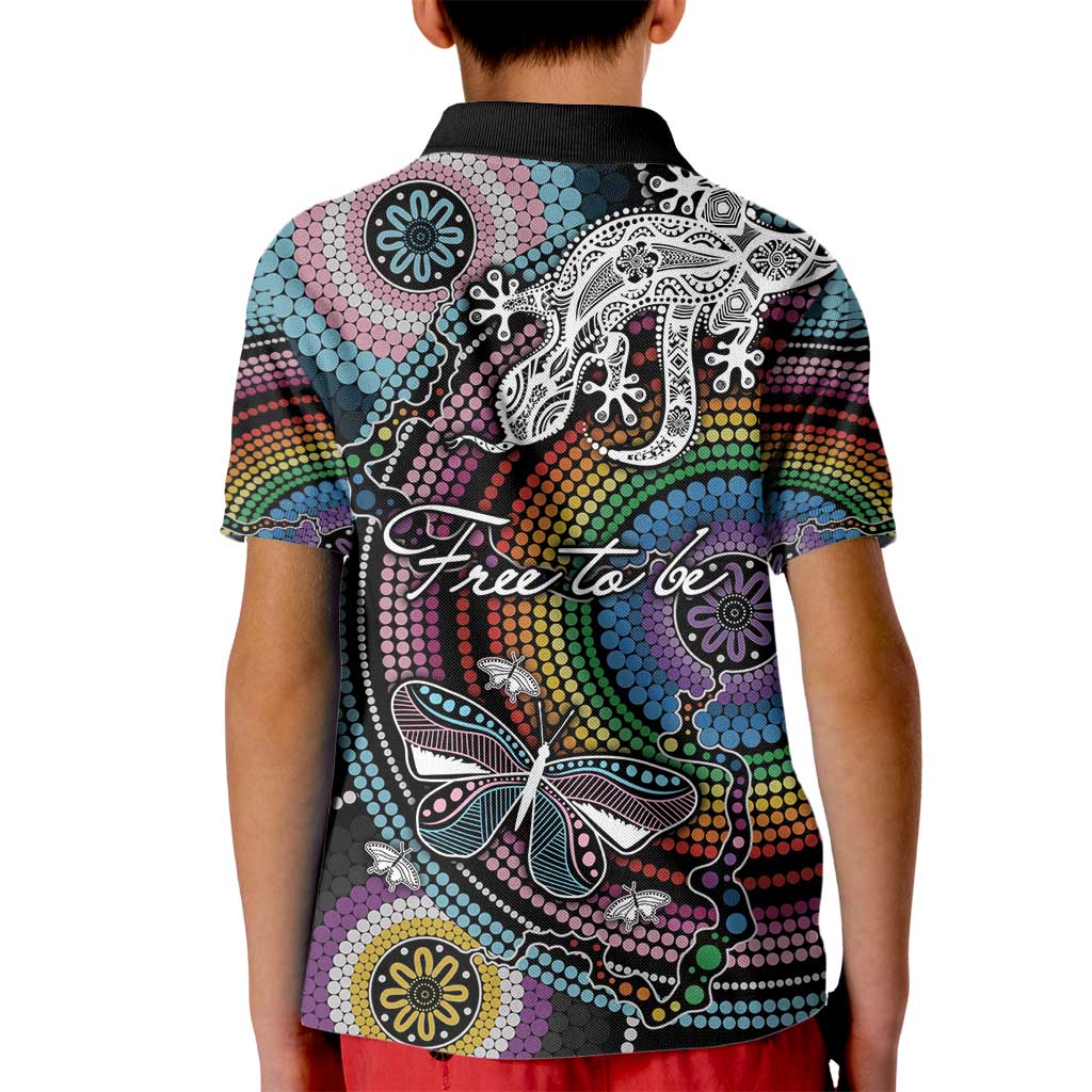 Sydney Pride Aboriginal Kid Polo Shirt Free To Be - Vibe Hoodie Shop