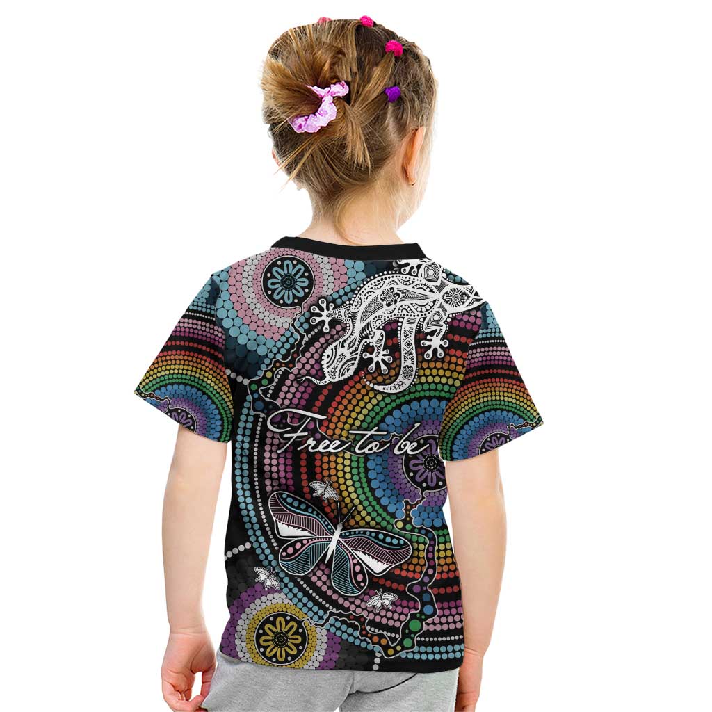 Sydney Pride Aboriginal Kid T Shirt Free To Be - Vibe Hoodie Shop