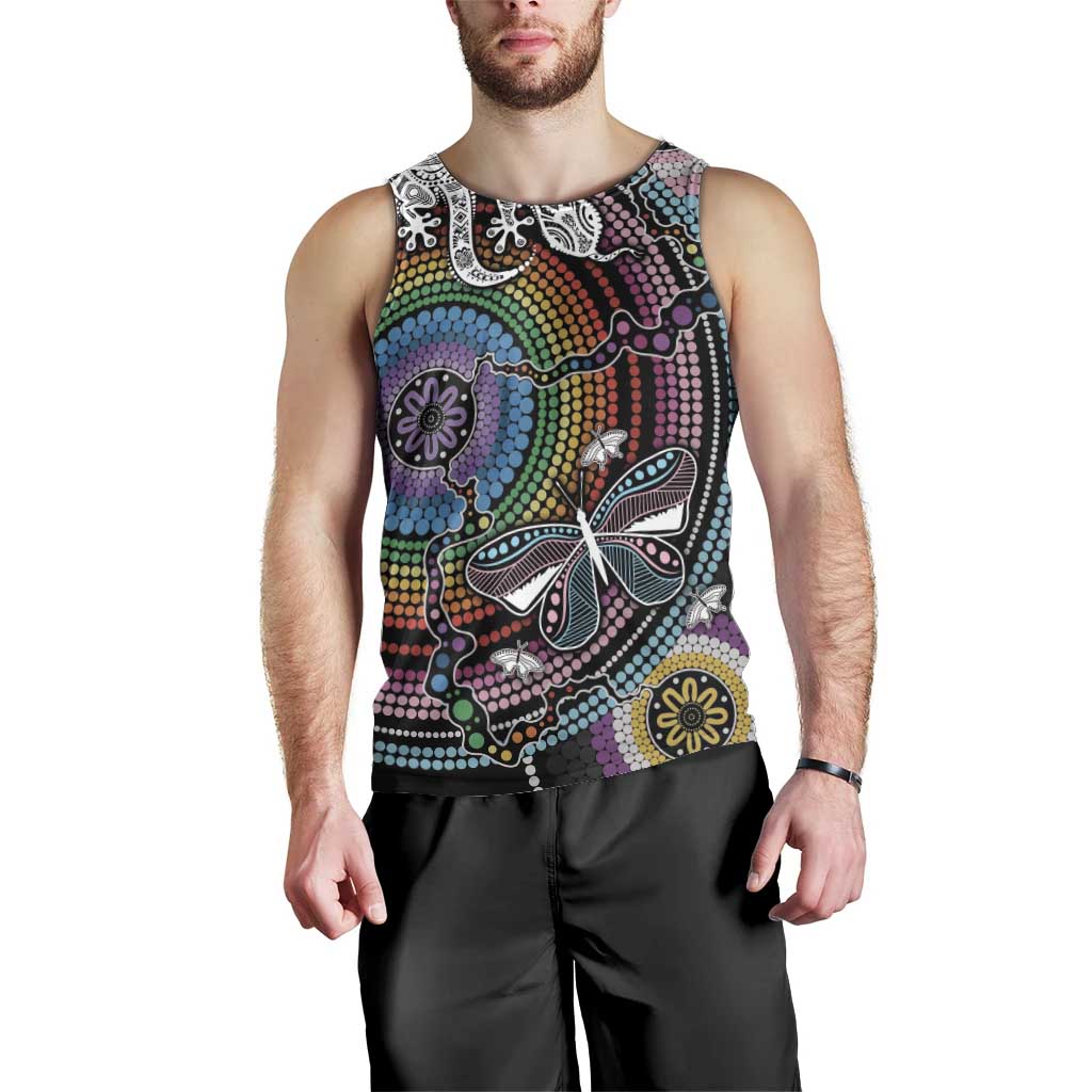 Sydney Pride Aboriginal Men Tank Top Free To Be - Vibe Hoodie Shop