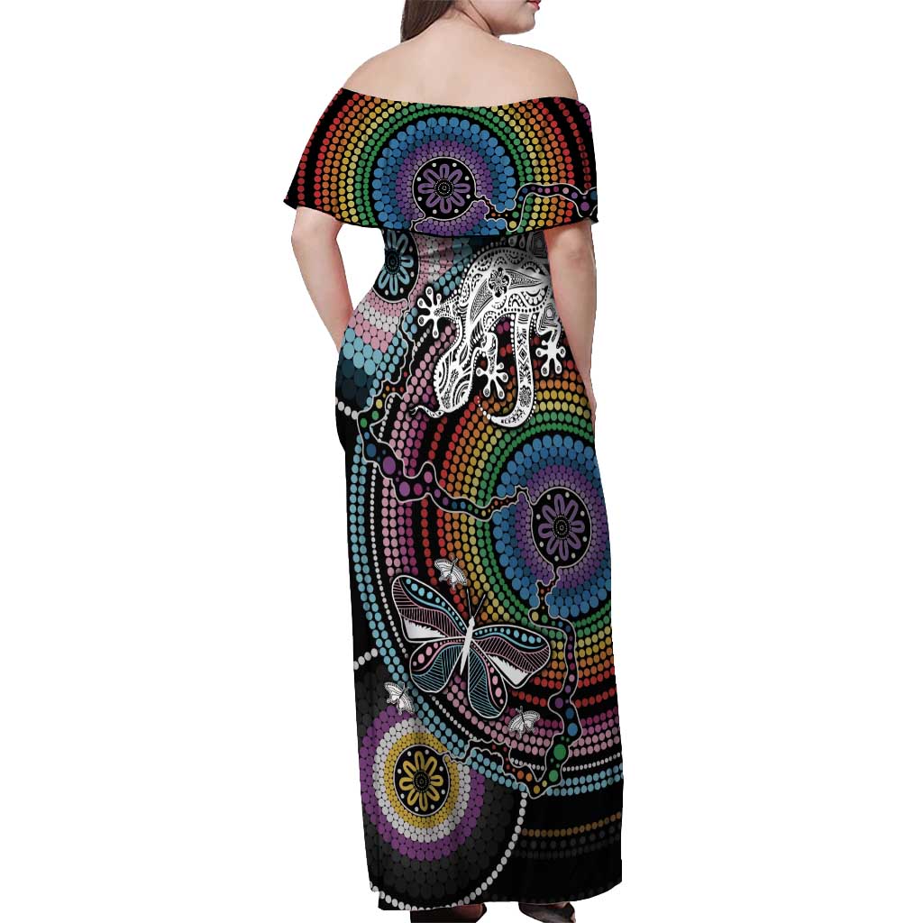 Sydney Pride Aboriginal Off Shoulder Maxi Dress Free To Be