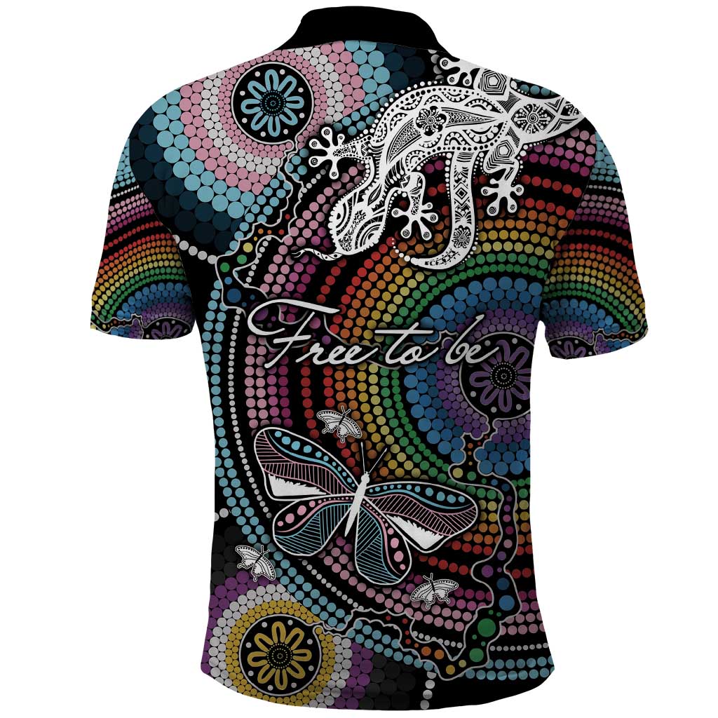 Sydney Pride Aboriginal Polo Shirt Free To Be - Vibe Hoodie Shop