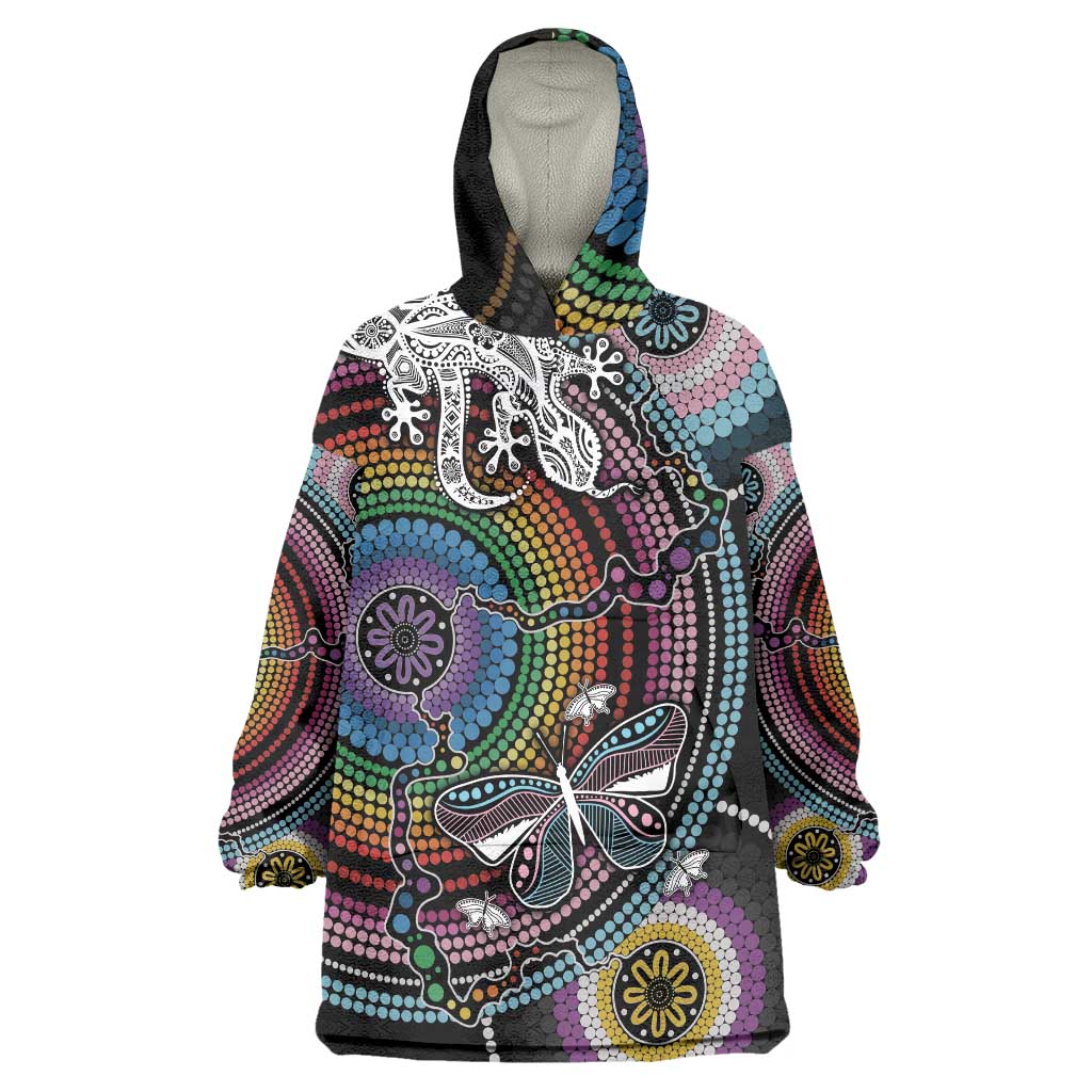 Sydney Pride Aboriginal Wearable Blanket Hoodie Free To Be - Vibe Hoodie Shop