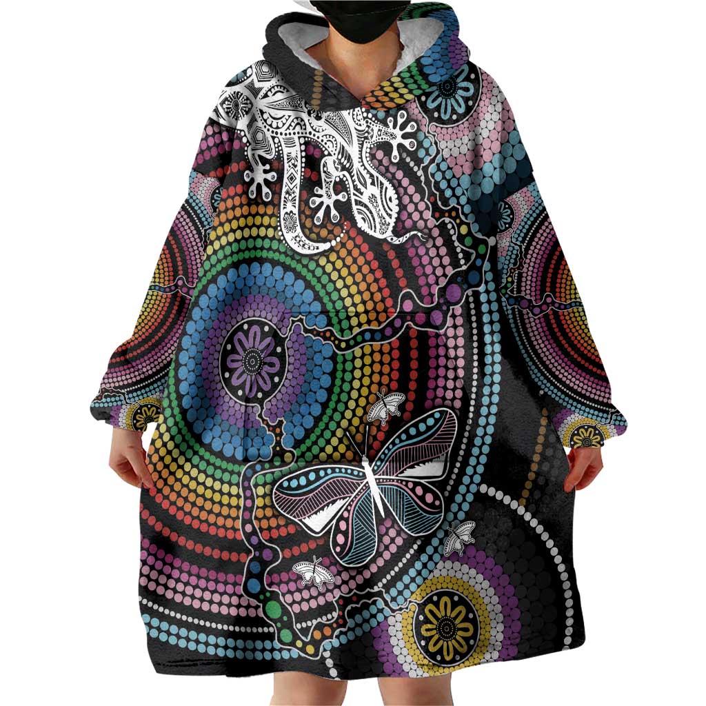 Sydney Pride Aboriginal Wearable Blanket Hoodie Free To Be - Vibe Hoodie Shop