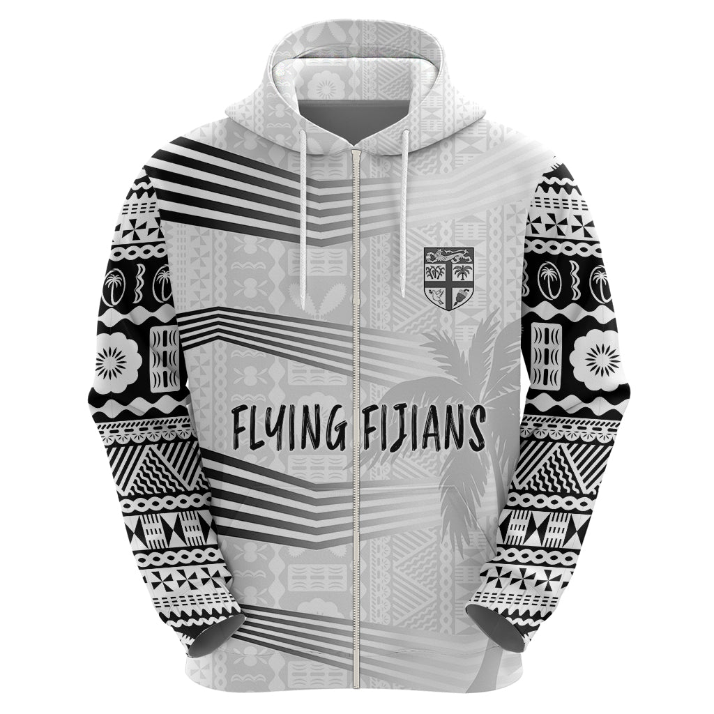 Personalised Fiji Rugby Hoodie Kaiviti WC 2023 Jersey Replica - White LT7 - Vibe Hoodie Shop
