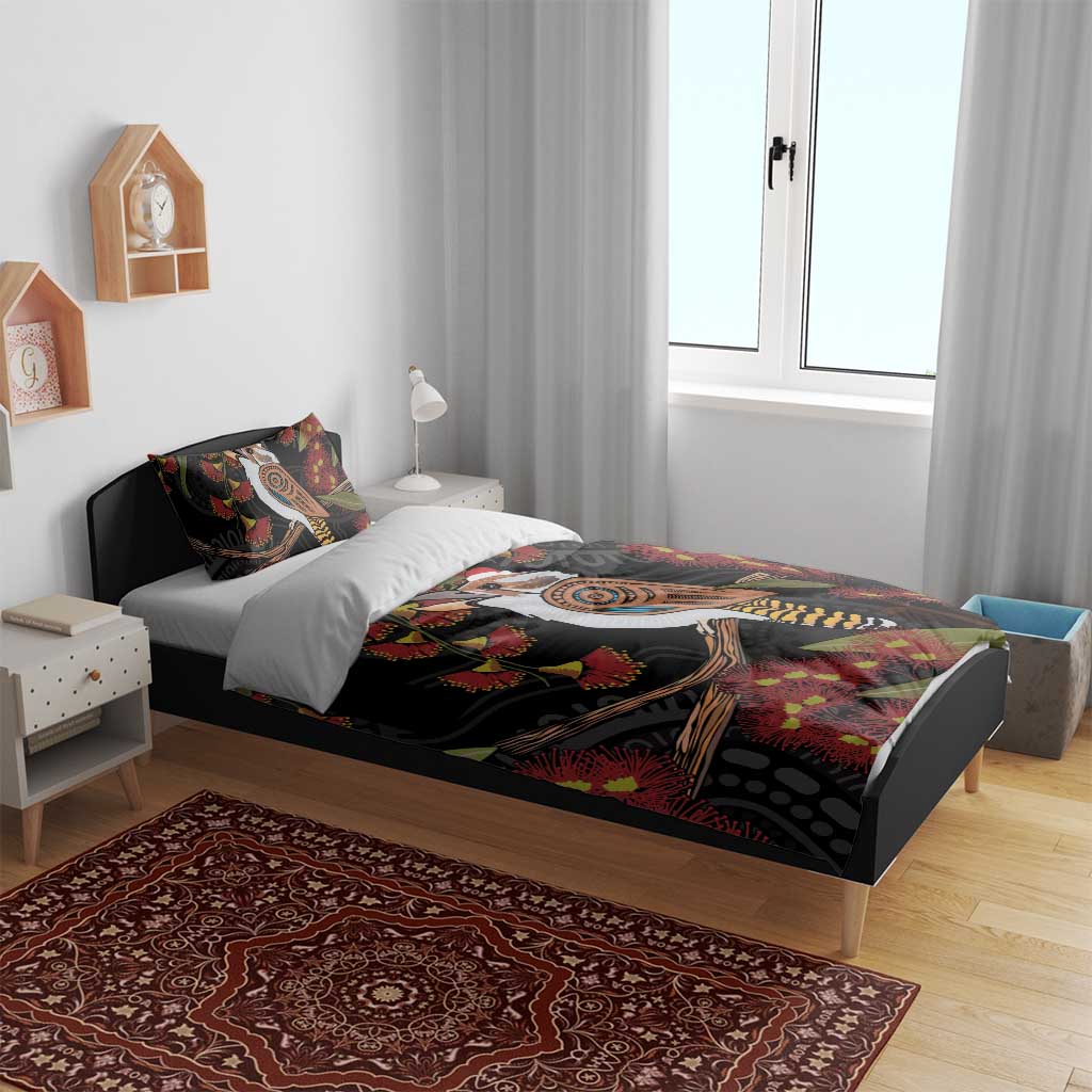 Australia Indigenous Christmas Bedding Set Kookaburra Aboriginal - Vibe Hoodie Shop