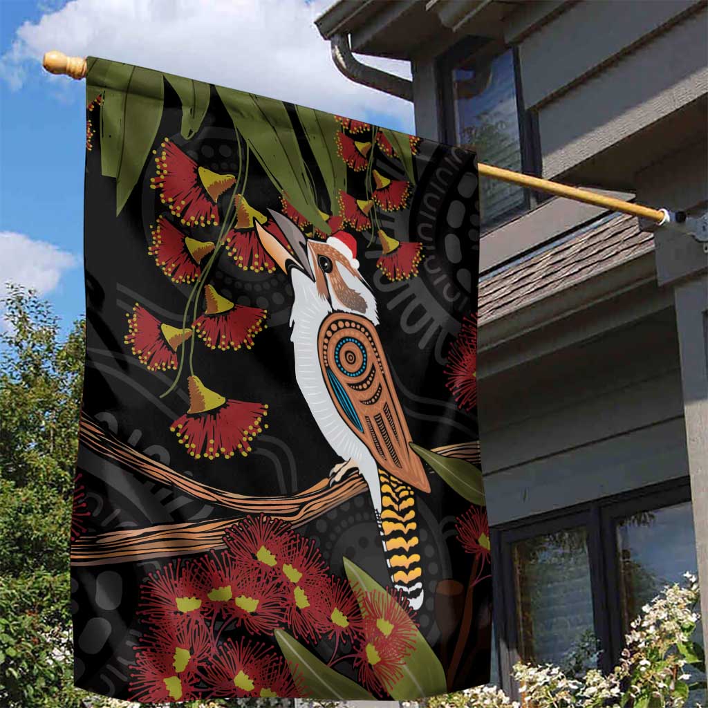 Australia Indigenous Christmas Garden Flag Kookaburra Aboriginal - Vibe Hoodie Shop