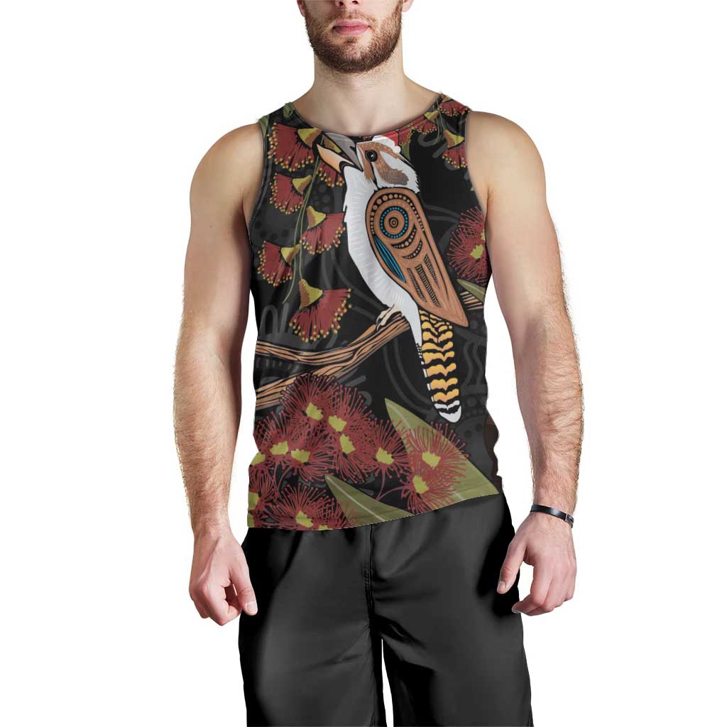 Australia Indigenous Christmas Men Tank Top Kookaburra Aboriginal - Vibe Hoodie Shop