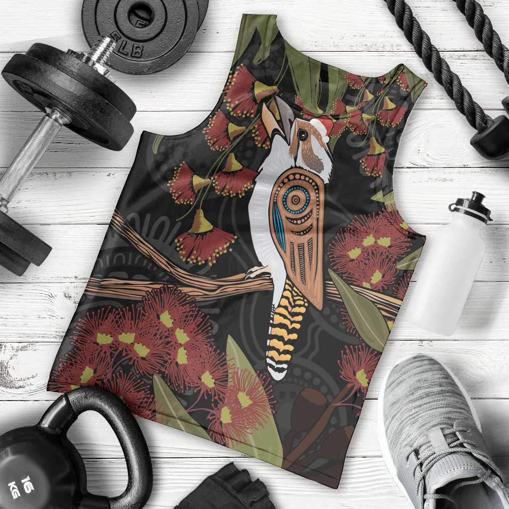 Australia Indigenous Christmas Men Tank Top Kookaburra Aboriginal - Vibe Hoodie Shop