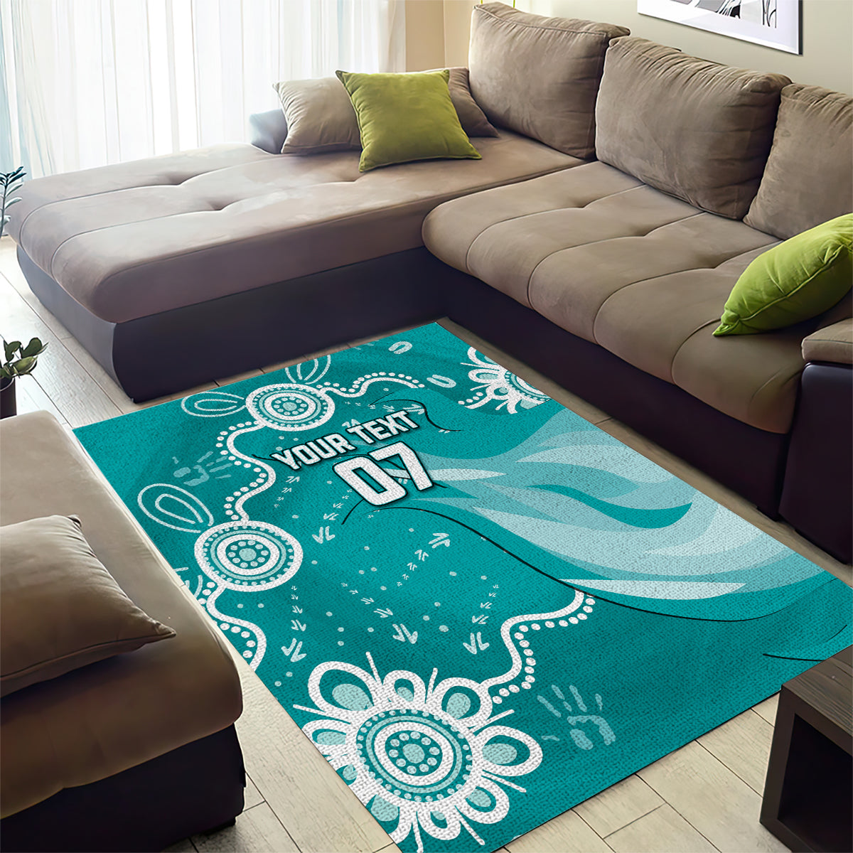 Custom Brisbane Cricket Indigenous Area Rug Feel The Heat - Vibe Hoodie Shop