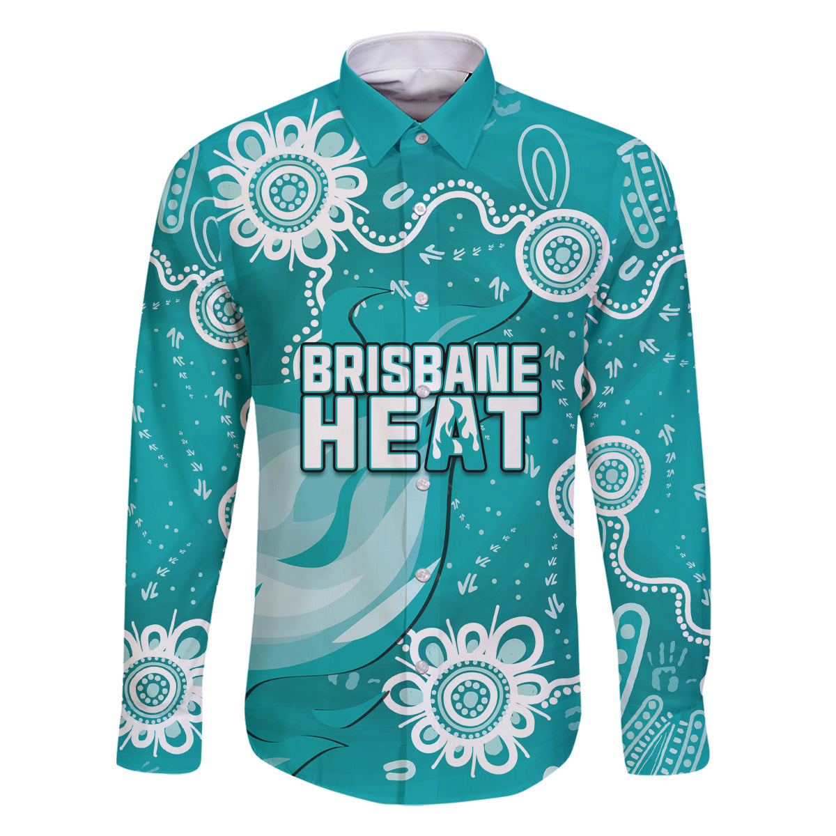 custom-brisbane-cricket-indigenous-family-matching-long-sleeve-bodycon-dress-and-hawaiian-shirt-feel-the-heat