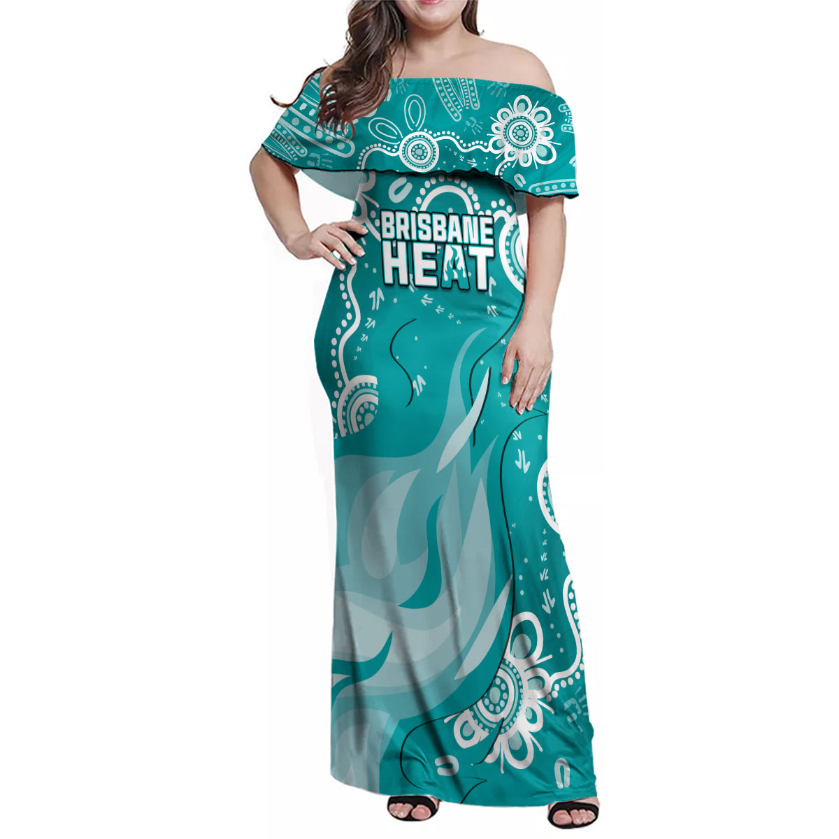 custom-brisbane-cricket-indigenous-family-matching-off-shoulder-maxi-dress-and-hawaiian-shirt-feel-the-heat