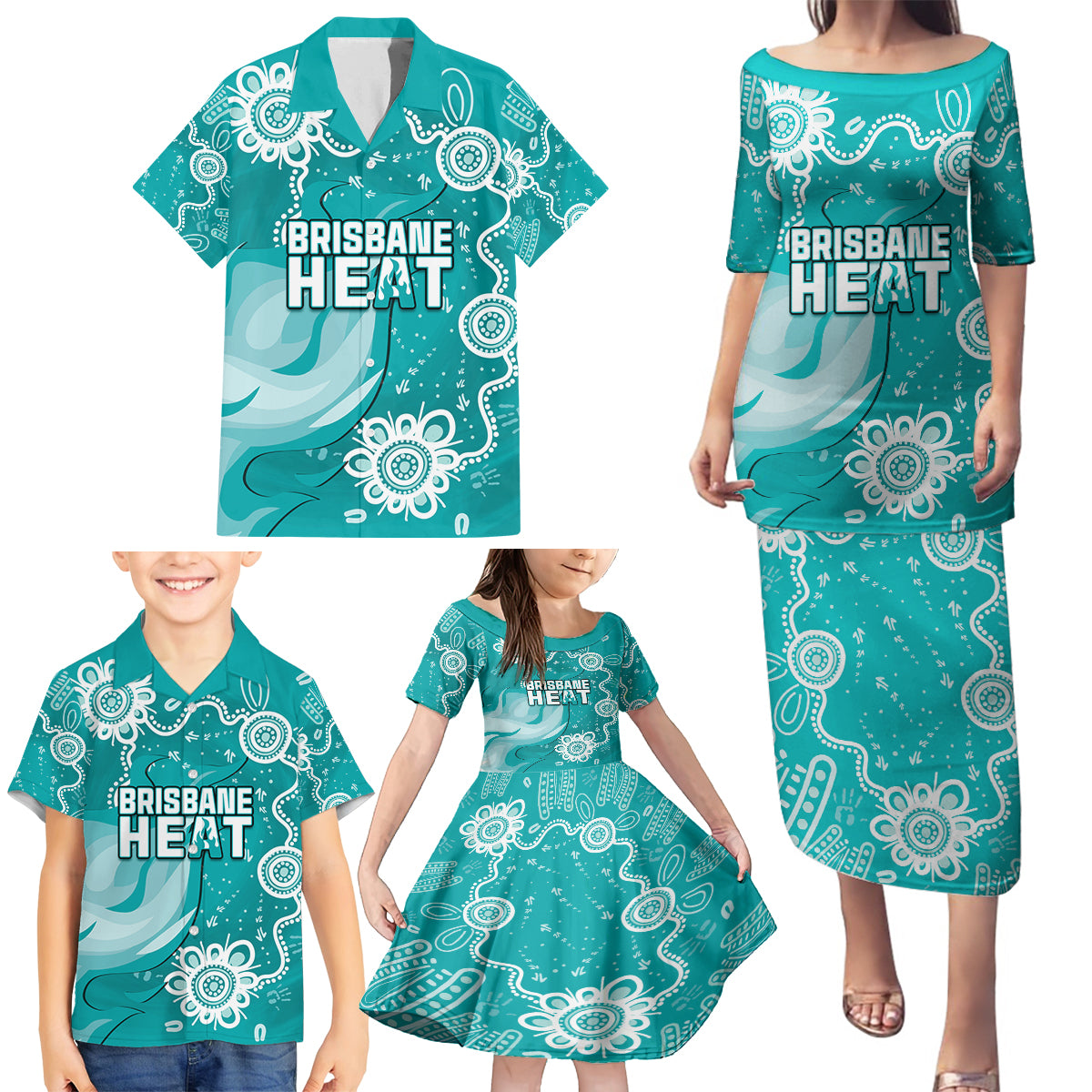 custom-brisbane-cricket-indigenous-family-matching-puletasi-dress-and-hawaiian-shirt-feel-the-heat