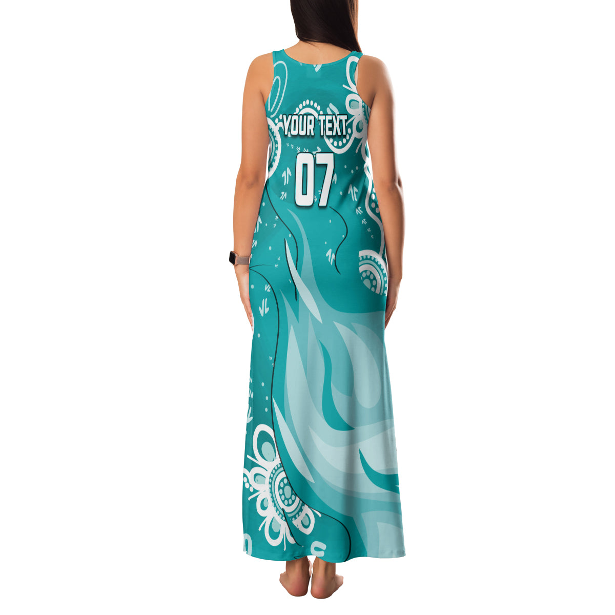 custom-brisbane-cricket-indigenous-family-matching-tank-maxi-dress-and-hawaiian-shirt-feel-the-heat