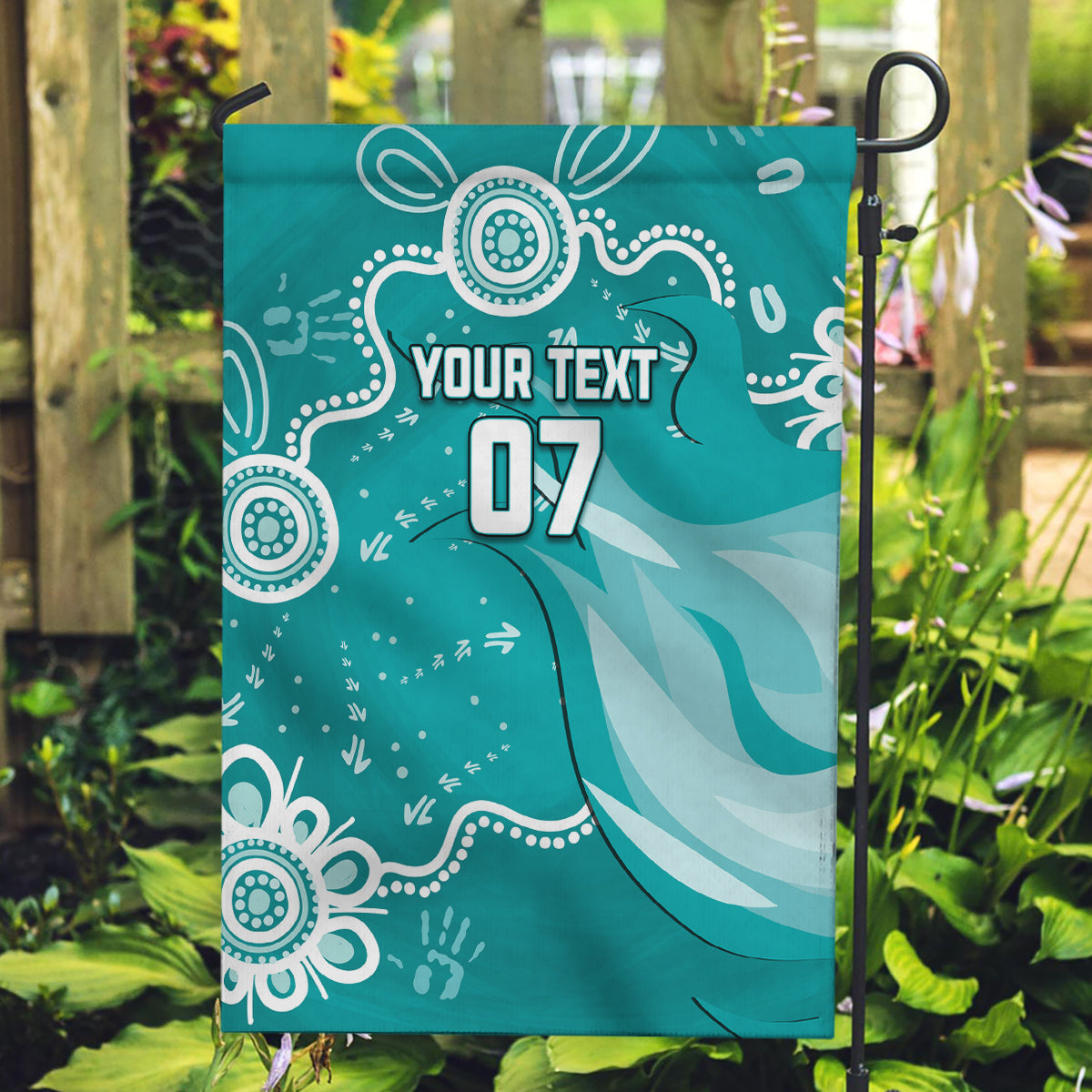 Custom Brisbane Cricket Indigenous Garden Flag Feel The Heat - Vibe Hoodie Shop