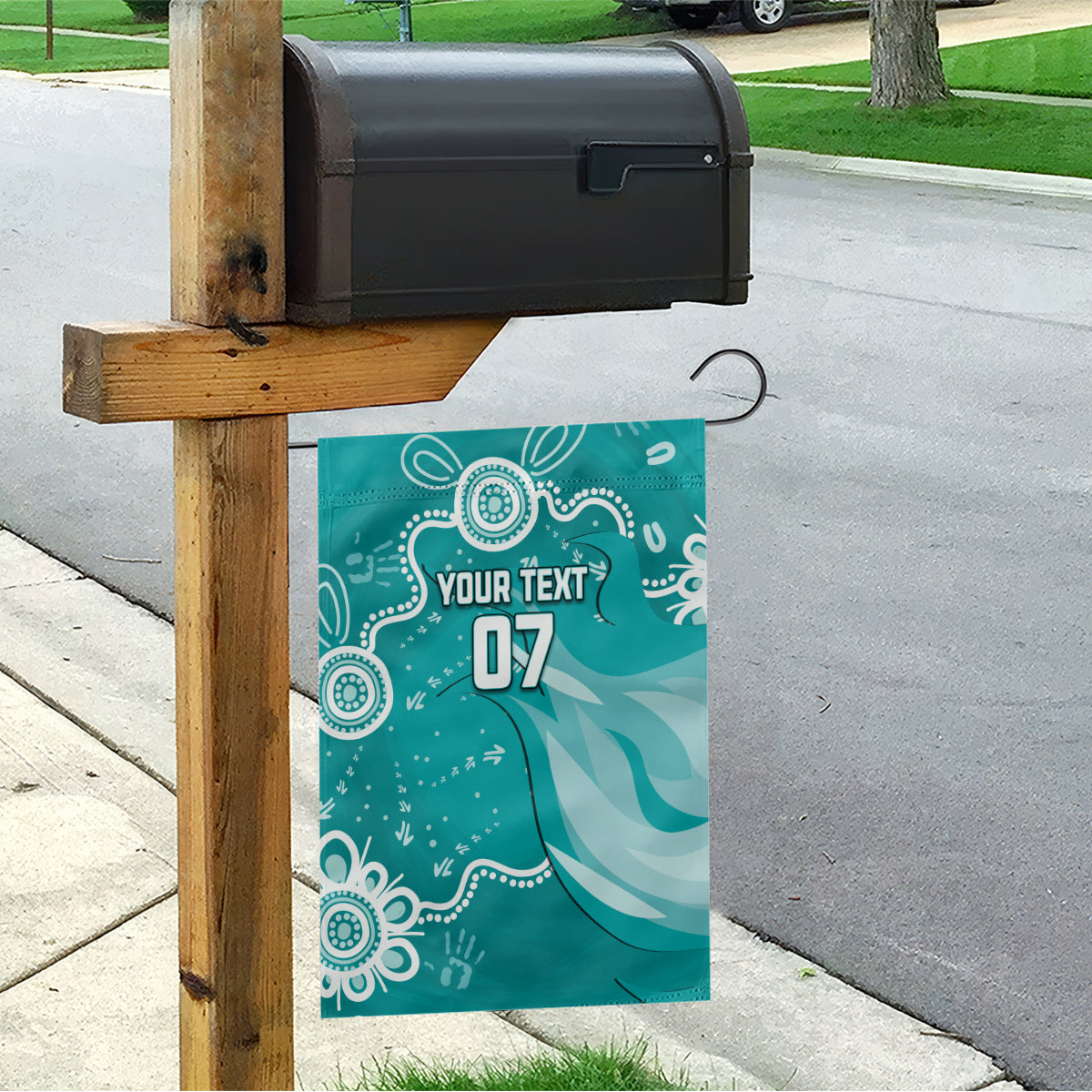 Custom Brisbane Cricket Indigenous Garden Flag Feel The Heat - Vibe Hoodie Shop