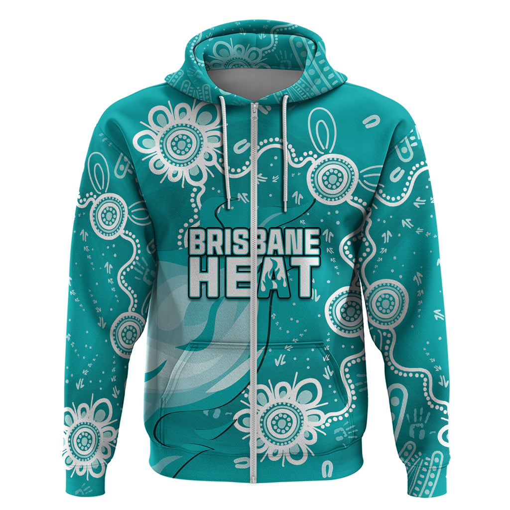 Custom Brisbane Cricket Indigenous Hoodie Feel The Heat LT7 - Vibe Hoodie Shop