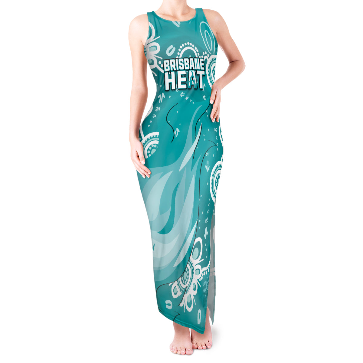 custom-brisbane-cricket-indigenous-tank-maxi-dress-feel-the-heat