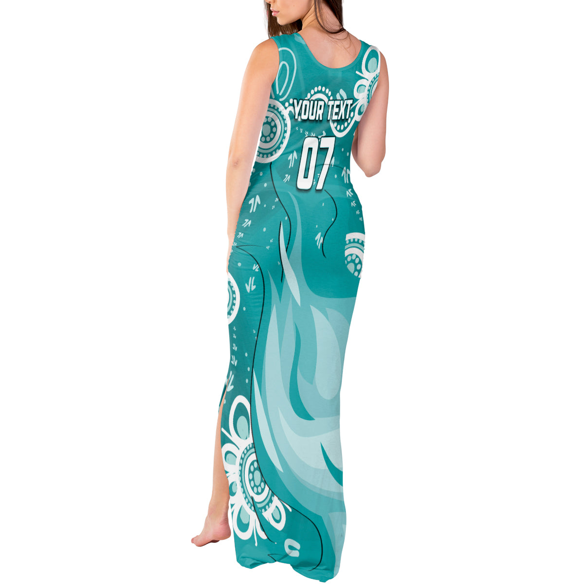 custom-brisbane-cricket-indigenous-tank-maxi-dress-feel-the-heat