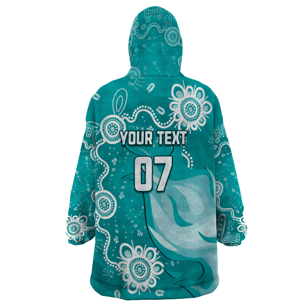 Custom Brisbane Cricket Indigenous Wearable Blanket Hoodie Feel The Heat - Vibe Hoodie Shop