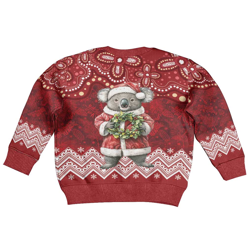 Here For A Koality Xmas Australia Abogirinal Kid Ugly Christmas Sweater Santa Koala - Vibe Hoodie