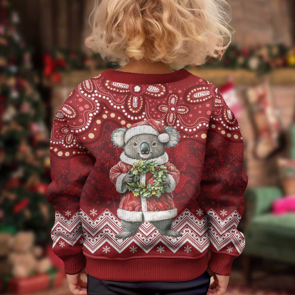 Here For A Koality Xmas Australia Abogirinal Kid Ugly Christmas Sweater Santa Koala - Vibe Hoodie