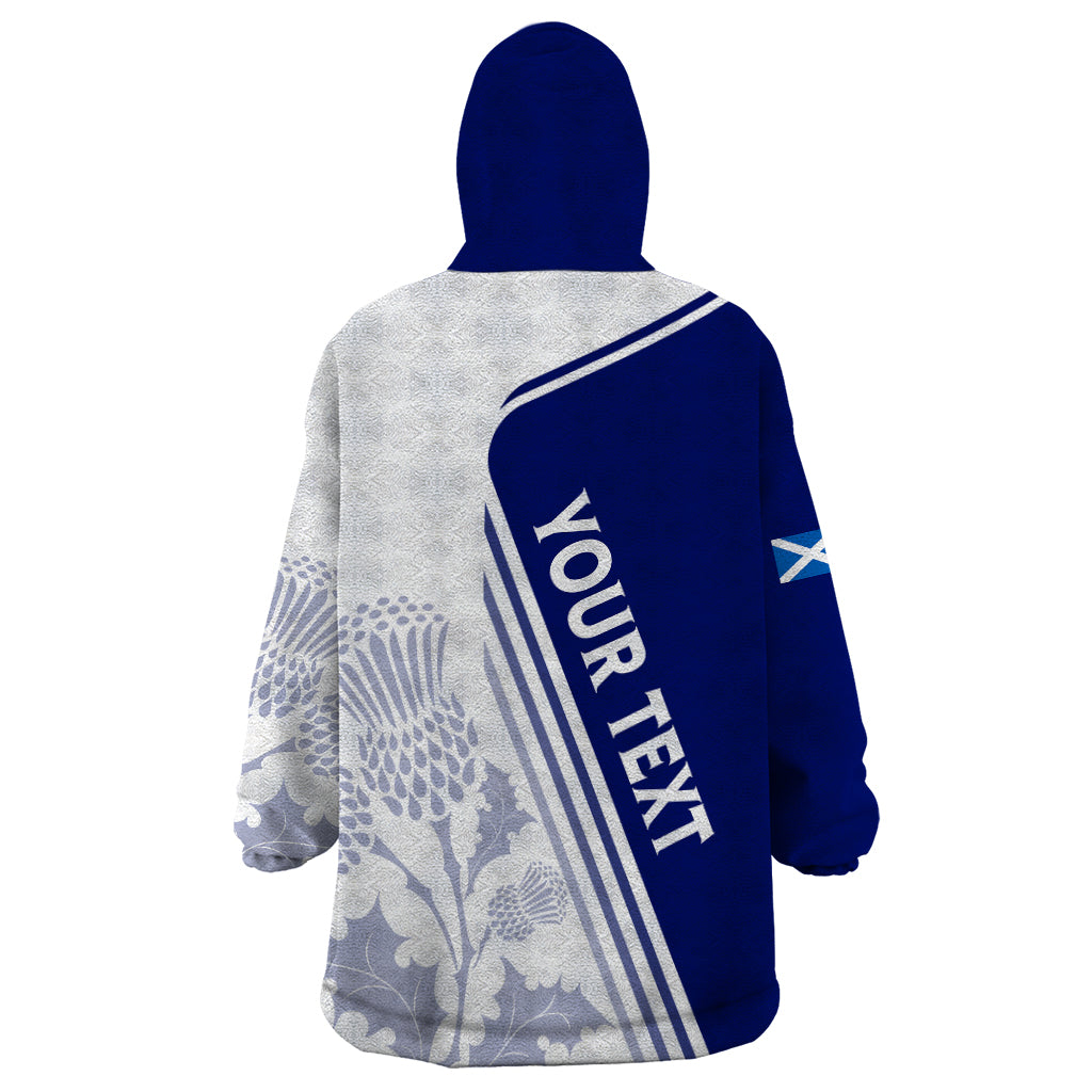 Personalised Scotland Rugby Wearable Blanket Hoodie 2023 World Cup The Thistle - Vibe Hoodie Shop